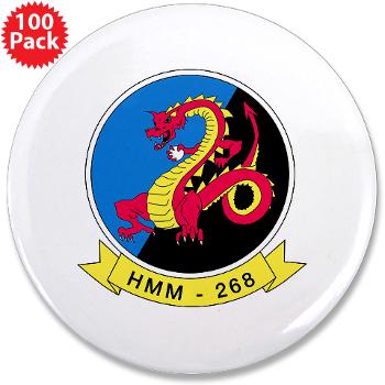MMHS268 - M01 - 01 - Marine Medium Helicopter Squadron 268 - 3.5" Button (100 pack) - Click Image to Close